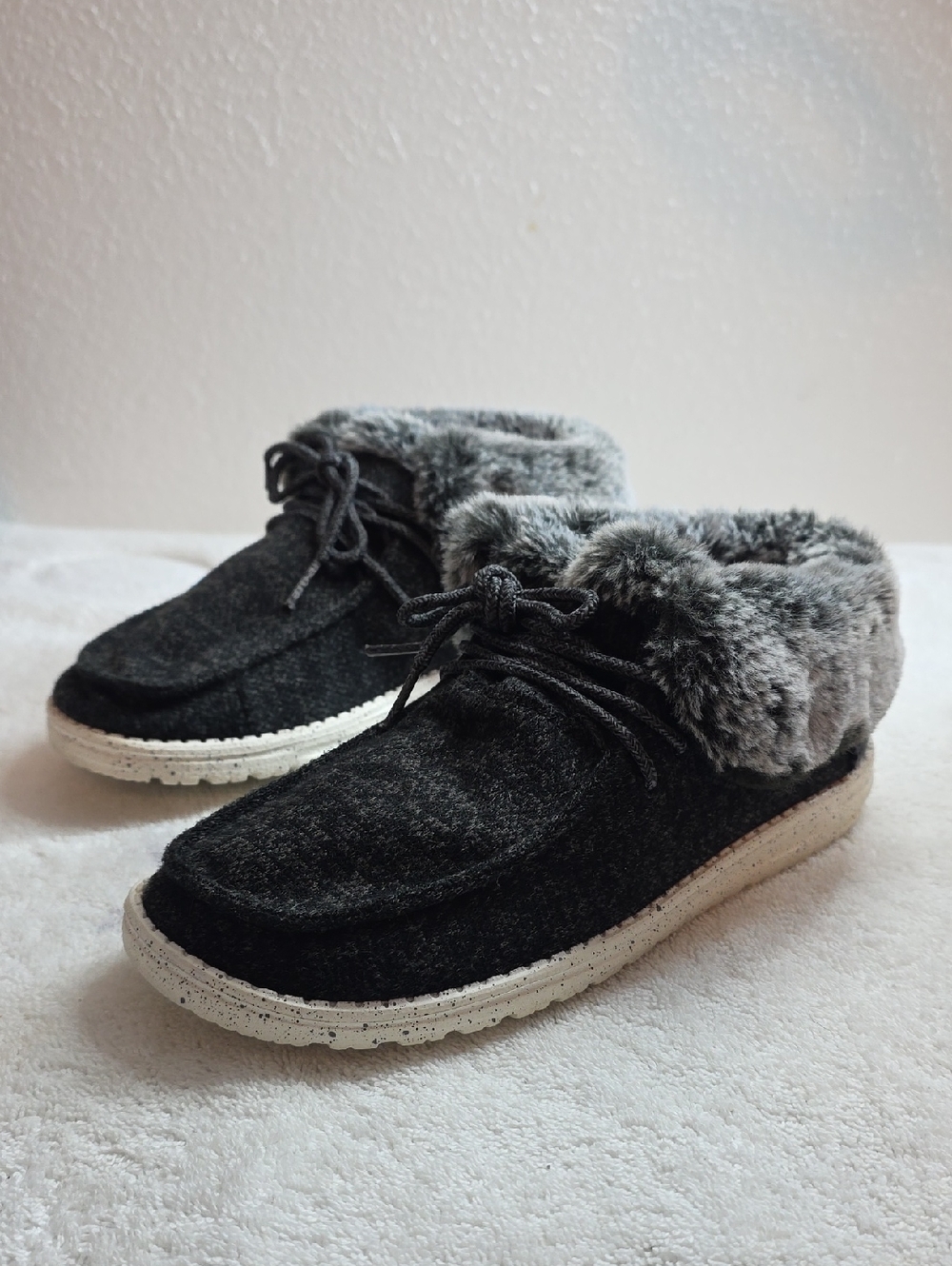 Hey Dude Wendy Brit Fold Boho Womens 8 Faux Furr Pull Ons Gorgeos In Vguc Cute
